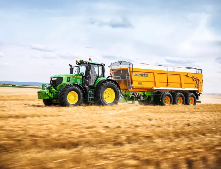 Le tracteur John Deere 6M 250 culmine à 281 ch avec le boost.