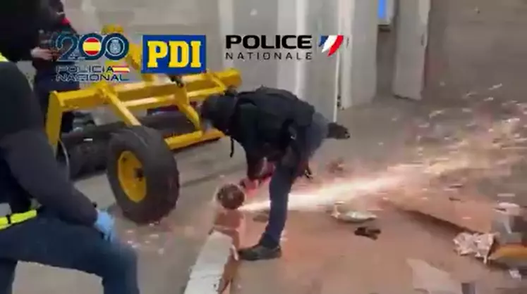 Capture d'image d'une vidéo de la police espagnole. 