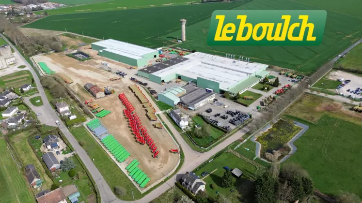 Vue aérienne de l'usine JLB Leboulch de La Vieille-Lyre (Eure)