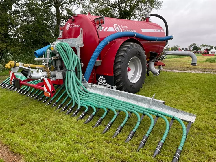 Tonne à lisier Grass Technology exposée au salon de l'herbe 2024