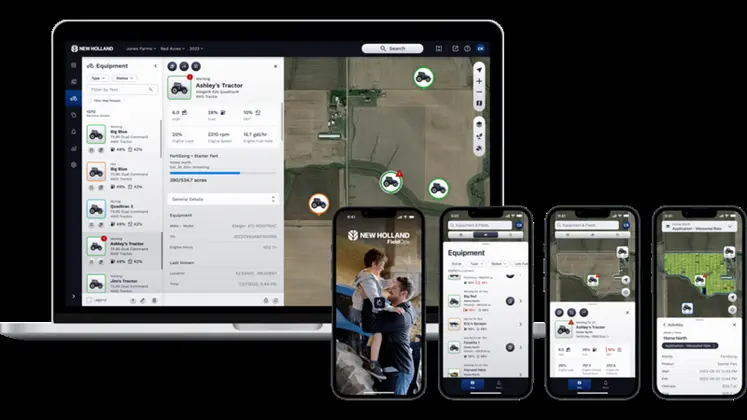 <em class="placeholder">La plateforme numérique FieldOps de CNH propose une interface web et une application mobile.</em>