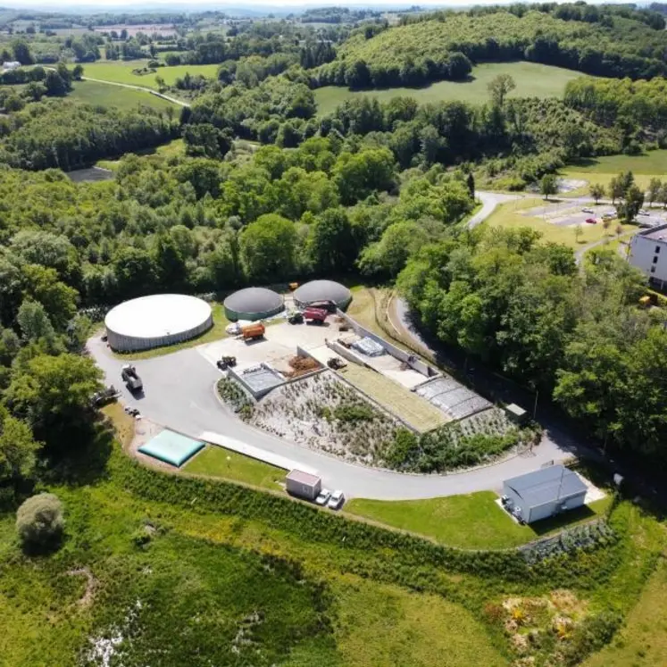 <em class="placeholder">Vue aérienne de l&#039;unité de méthanisation Méthano située à Noth dans la Creuse</em>