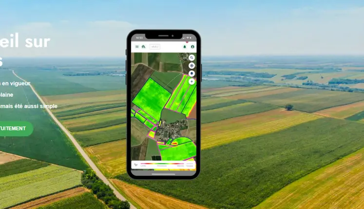 <em class="placeholder">Ecran de téléphone affichant l&#039;application mobile Spotifarm</em>