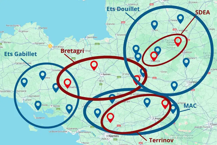 Les six concessions du réseau de distribution agricole Emil Frey en France