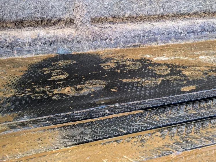 <em class="placeholder">Vue de la surface des tapis drainants Magellan de Bioret Agri</em>