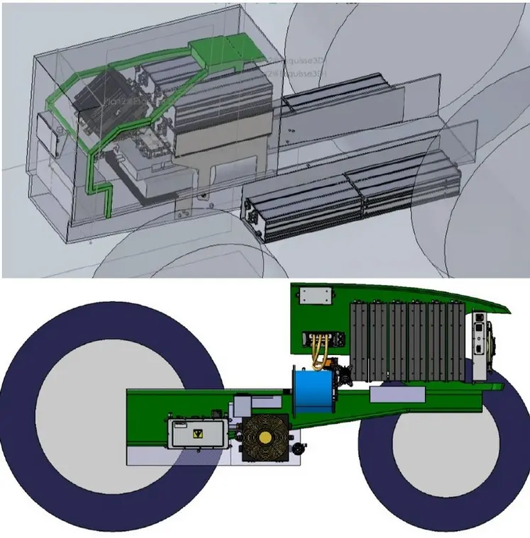 <em class="placeholder">Modélisation 3D du rétrofit du tracteur électrique</em>