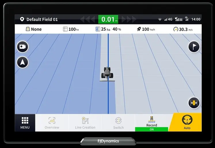 <em class="placeholder">Console de guidage FJDynamics avec écran tactile couleur de 12,1 pouces</em>