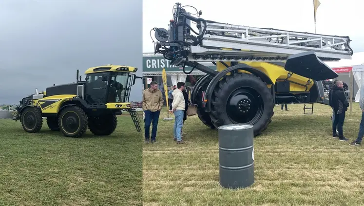 <em class="placeholder">Pulvérisateur trainé Arland XR et pulvérisateur automoteur Arland GR au Salon Innov-Agri d'Essigny-le-Grand dans l'Aisne</em>