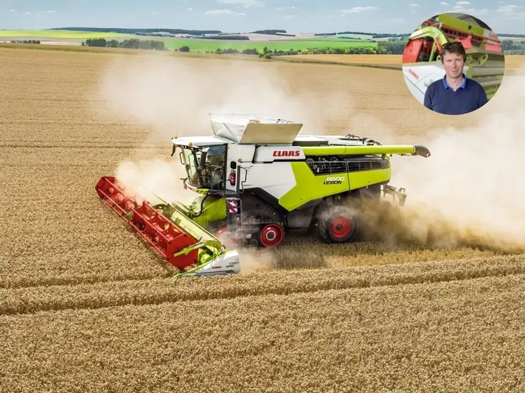 <em class="placeholder">Moissonneuse-batteuse Claas Lexion 8600 avec coupe Vario 1080.</em>
