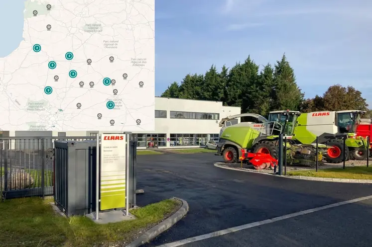 Gueudet Agricole compte désormais 23 bases avec la récente acquisition de Claas Saint-Omer, dont sa nouvelle base de Zoteux (Pas-de-Calais)