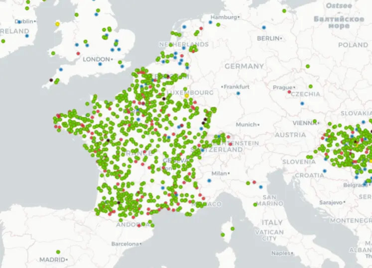 <em class="placeholder">Carte de couverture du réseau Centipède.</em>