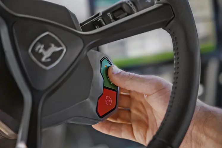 Bouton de démarrage des tracteurs John Deere 8R et 8RX