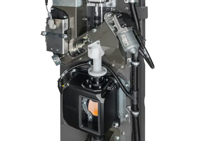 <em class="placeholder">Capteur NIR Nutrimeter Grain sur moissonneuse-batteuse Claas Lexion</em>