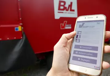 L'application mobile Dairy Feeder Go de BVL permet de suivre avec précision les quantités des différents composants de la ration.