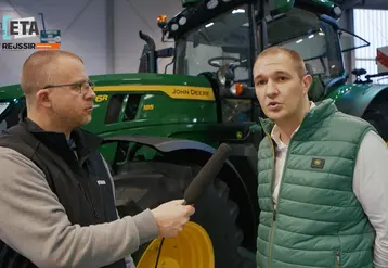 Luc Gachon de John Deere nous présente la nouvelle génération de tracteurs 6R de John Deere.