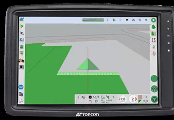 Les consoles XD de 7 pouces et XD+ de 12,1 pouces à écran tactile intègrent l’interface Horizon 5 et accèdent à la Topcon Agriculture Plateform (TAP). © Topcon