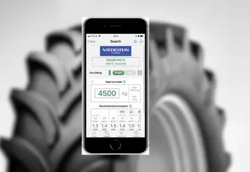 Vredestein lance en collaboration avec d'autres manufacturiers une application multimarques pour smartphone, pour définir la pression optimale des pneus agricoles. 