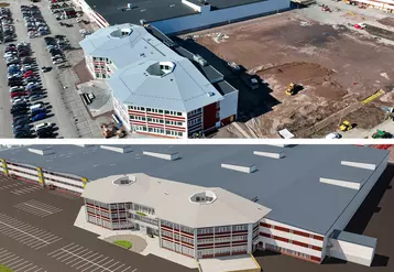 A Väderstad (Suède), le fabricant éponyme d'outils de travail du sol et de semis va construire deux nouveaux bâtiments derrière les nouveaux bureaux et le centre de formation en cours de finition.