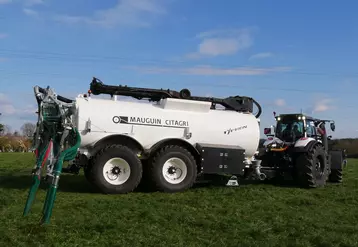 Tonne à lisier Typhon de 21 m3 de Mauguin Citagri avec système de télégonflage PTG