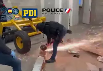 Capture d'image d'une vidéo de la police espagnole. 