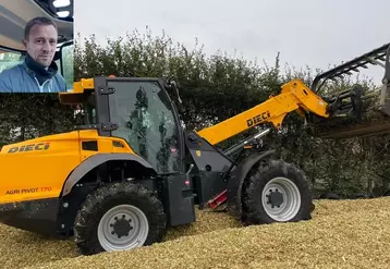 Chargeuse articulée Dieci Agri Pivot T70 sur tas d'ensilage chez Guillaume Bataille