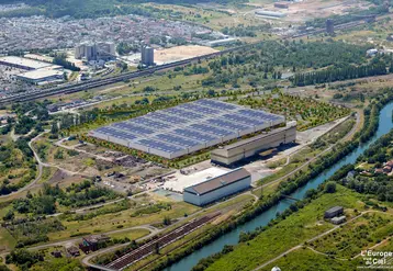 <em class="placeholder">Vue aérienne du futur centre de pièces d&#039;Agco à Amnéville (Moselle) </em>