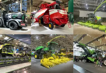 Ensileuse Krone Big X 1180, Moissonneuse-batteus Lovol, ensileuse John Deere F9, ensileuse Claas Jaguar 1200, automotrice AVR Puma, moissonneuse-batteuse Zoomlion
