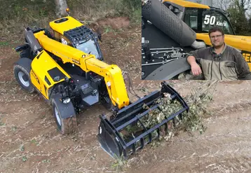 <em class="placeholder">Charly Scaramuccia, associé du Gaec Le Moulin à vent d'Amayé-sur-Seulles (Calvados) et essayeur du chargeur télescopique Dieci Agri Max 50.8 Power X2 </em>