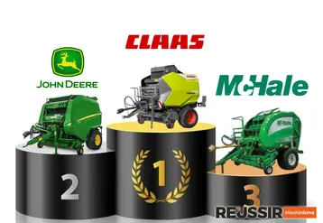 podium presses à balles rondes Claas John Deere McHale