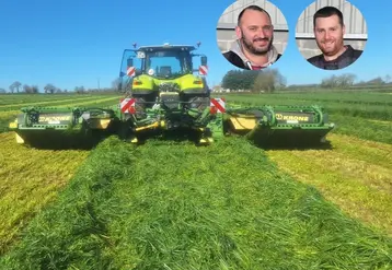 <em class="placeholder">Adrien Banchereau et Sébastien Allard, salariés de la Cuma L'Arc-en-ciel de Chemillé-en-Anjou</em>