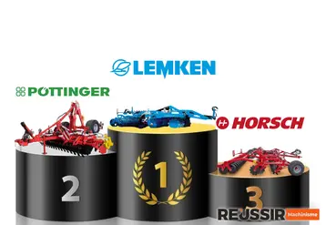 Podium avec déchaumeurs à disques indépendants Pöttinger, Lemken et Horsch