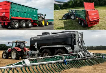 <em class="placeholder">Remorque à fond poussant, épandeur à fumier et tonne à lisier Farmtech</em>