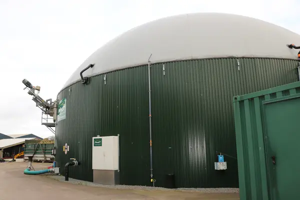Digesteur de méthanisation à la ferme en Normandie