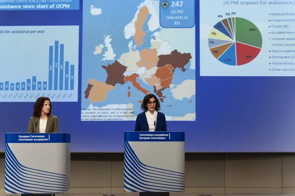 Les commissaires européennes Minzatu et Lahbib