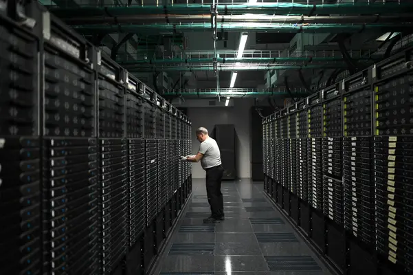 Les serveurs d'un supercalculateurs au Portugal