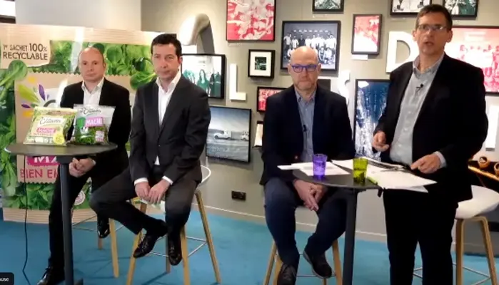 De gauche à droite : Alexandre David (responsable R&D Les Crudettes), Dominique Duprat, directeur général du pôle végétal LSDH), Fabien Guyot, (direct