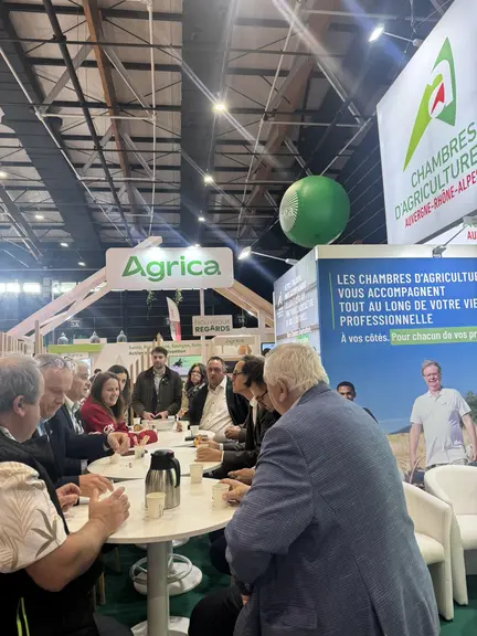 Stand des Chambres d’agriculture Régionales d’Auvergne-Rhône-Alpes.