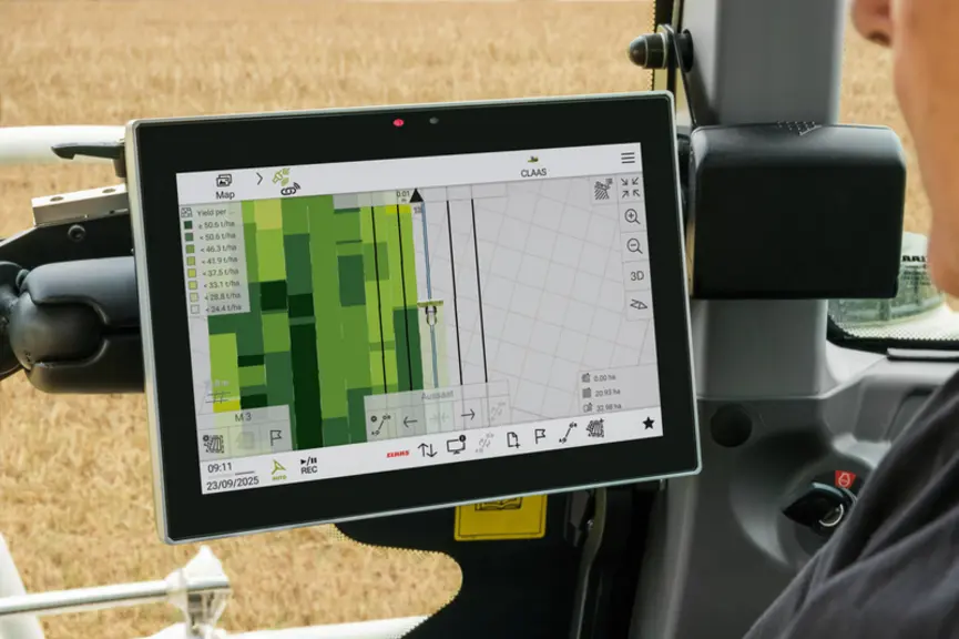 <em class="placeholder">Ensileuse Claas Jaguar 1000 et cartographie de rendement</em>