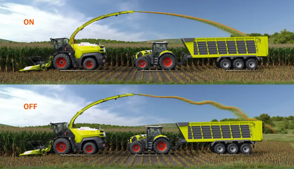 <em class="placeholder">Ensileuse Claas Jaguar 1000 et système d'amostissement de la goulotte</em>