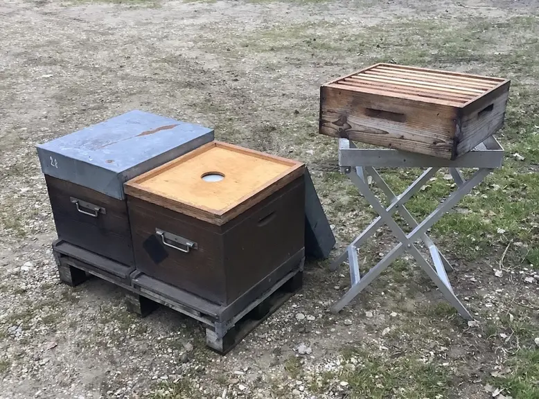 Un support ergonomique pour la pose des chasse-abeilles