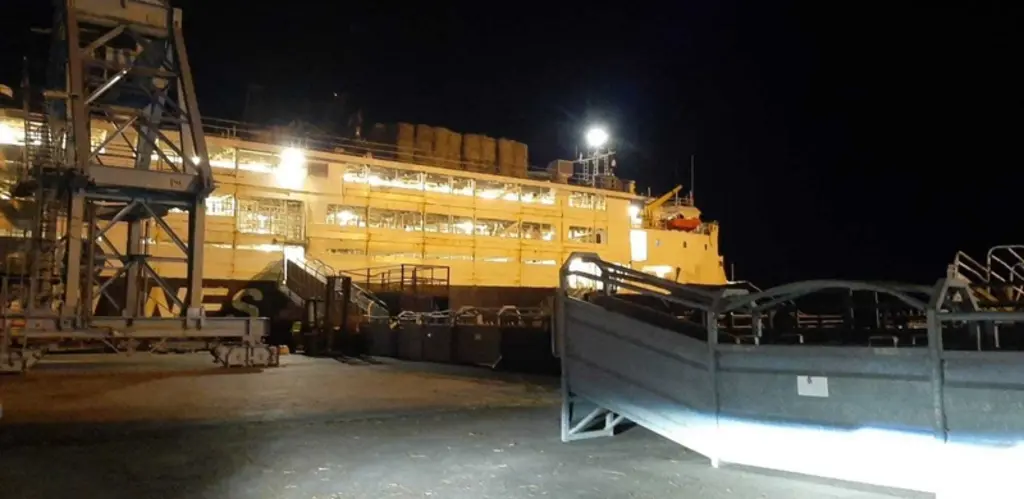 Le chargement du bateau commence le plus souvent de bonne heure avant que le jour ne soit levé.  © SAS Berthet