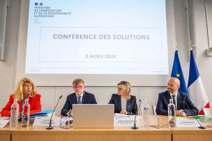 ConfÃ©rence des solutions de la restauration collective en prÃ©sence de Marc Fesneau, ministre de lâ€™Agriculture et de la SouverainetÃ© alimentaire,