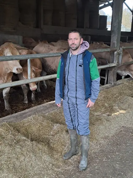 Guillaume Cornuaille, naisseur-engraisseur de blondes d'Aquitaine, GAEC Les Bambous