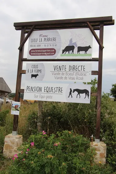 panneau de ferme vente directe viande bovine