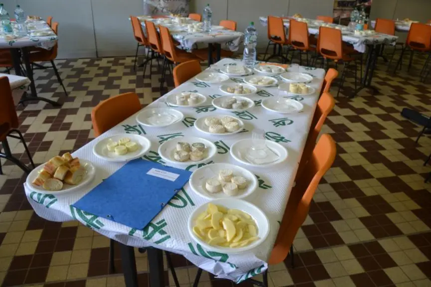 Les tables avant la dégustation...