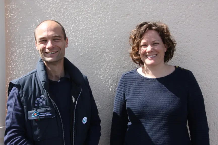 Rémi Couvet (Saperfel) et Angélique Roué (chambre d’agriculture) sont les coorganisateurs du colloque.  © I. Heeren