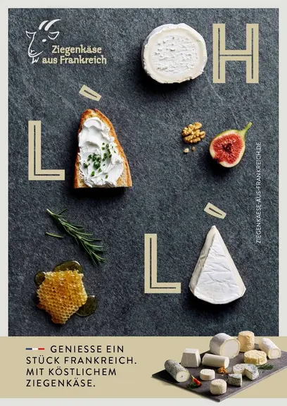 Le concept visuel de la promotion pour l'Allemagne incite à profiter d'un morceau de France à travers de délicieux fromages de chèvre. © Anicap