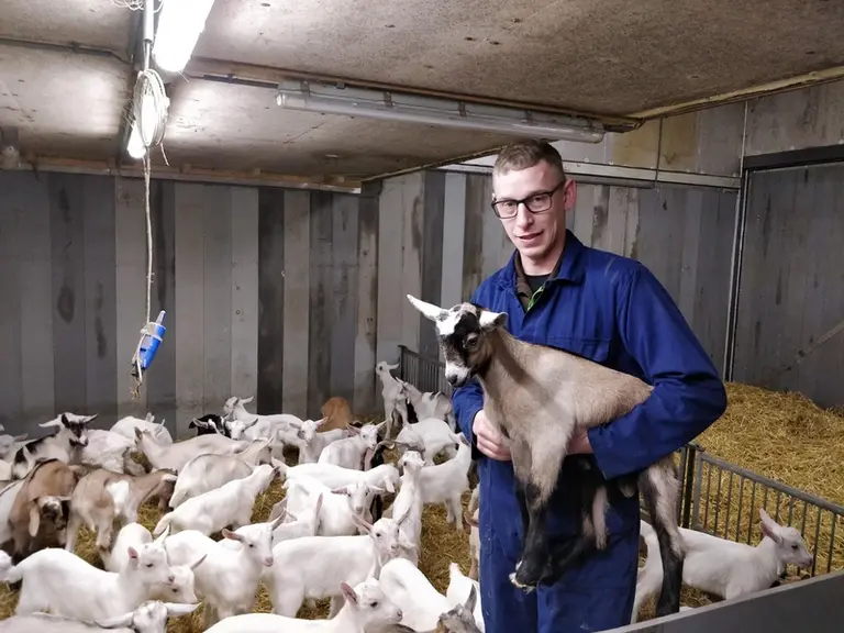 Giedo Indenkleef, 33 ans, a rejoint la ferme de ses parents il y a dix ans. © W. Wolters