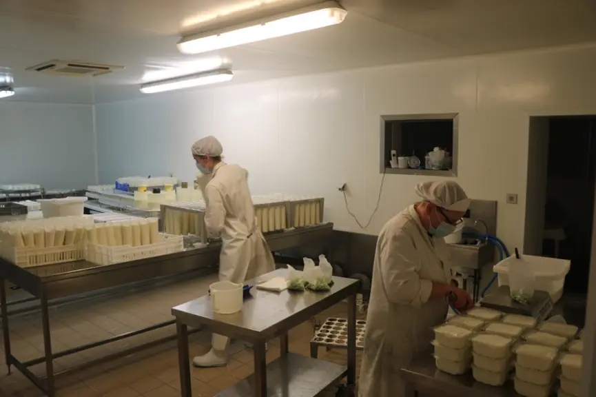 "Le salariat apporte au quotidien de la souplesse de l'organisation du travail en fromagerie", apprécie Emmanuelle Rapaud. © B. Morel