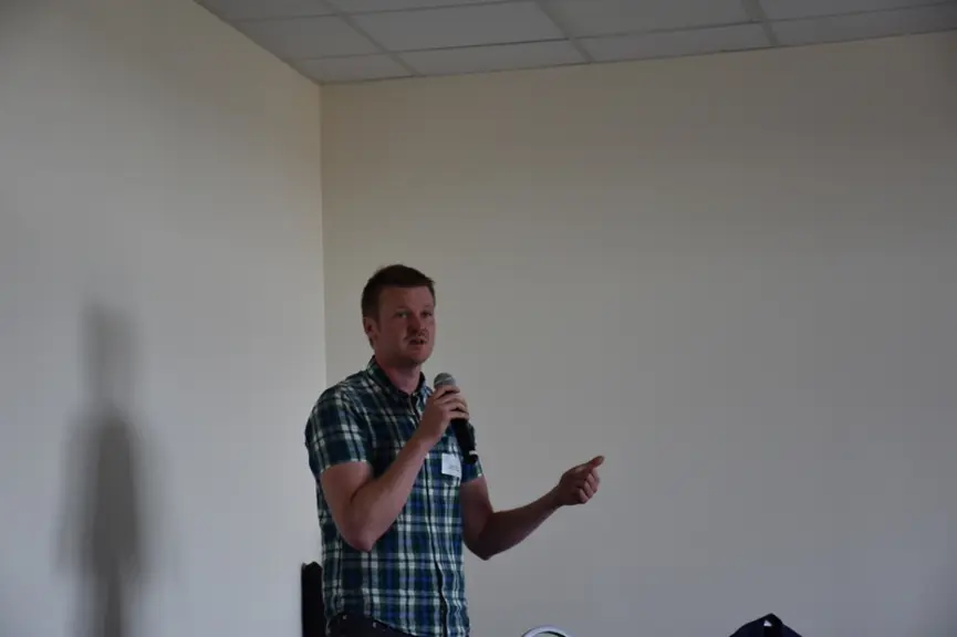 Jérémie Jost de l'Institut de l'élevage a présenté le projet Cap'Climat dont l'objectif est de diffuser au plus grand nombre d'éleveurs des solutions